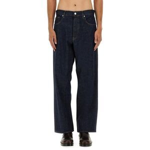 SUNFLOWER Men's Wide Leg Denim Jeans Men BLUE Pants